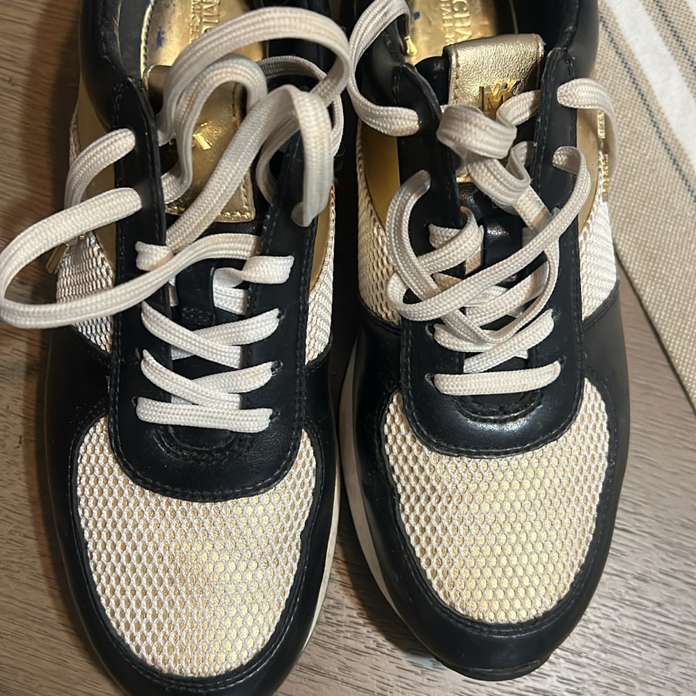 Michael Kors Black and Cream Sneakers